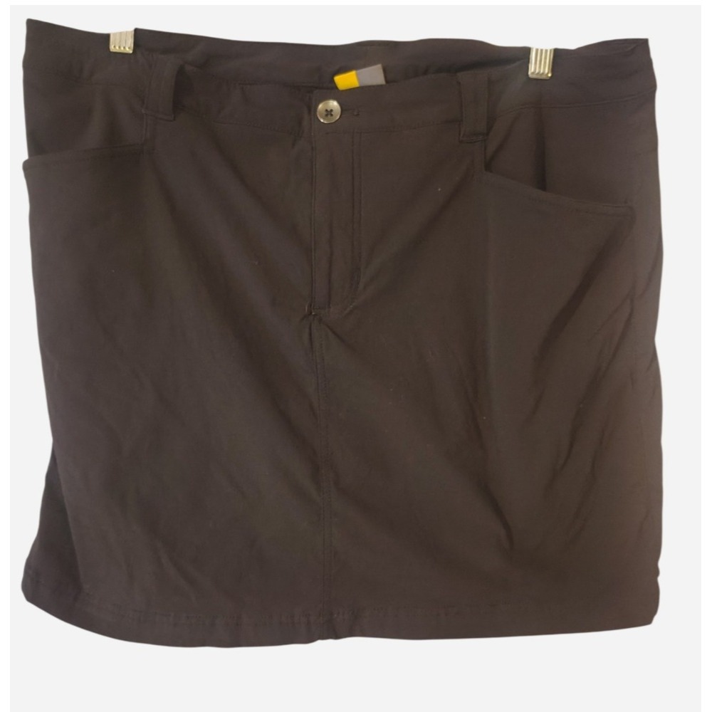 Eddie Bauer Womens Travex Hiking Skort Dark Brown Size 16 Outdoor Activewear
